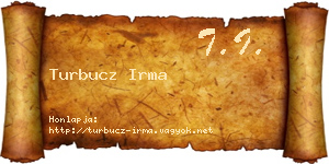 Turbucz Irma névjegykártya